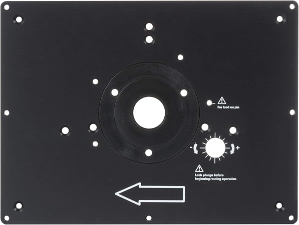 Trend Tool Technology USA Trend Router Table Insert Plate, Aluminum Alloy, User-Made Compatibility, Pre-Drilled Holes, Customizable Fit, RTI/PLATE/A
