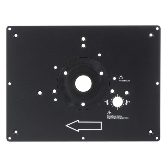 Trend Tool Technology USA Trend Router Table Insert Plate, Aluminum Alloy, User-Made Compatibility, Pre-Drilled Holes, Customizable Fit, RTI/PLATE/A