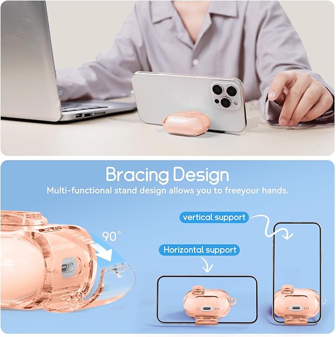 Clear Case for Airpods Pro 2 Case Cover with Safety Lock,Soft TPU Cover with Phone Stand & Cleaning Kit,Cute Bling Keychain for Women Girls-Desert Gold