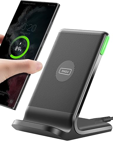 INIU Wireless Charger, 15W Fast Wireless Charging Phone Station with LED