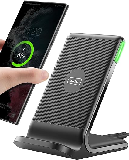 INIU Wireless Charger, 15W Fast Wireless Charging Phone Station with LED