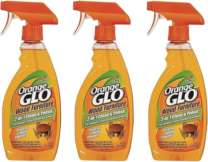 Glo Wood Furniture Cleaner and Polish (Pack of 3) + Murphy Oil Soap Wood Cleaner (Pack of 3)