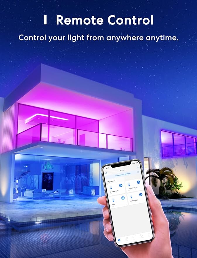 meross Smart LED Light Bulb, Smart WiFi LED Bulbs Compatible with Apple HomeKit, Siri, Alexa, Google Home & SmartThings, Dimmable E26 Multicolor 2700K-6500K RGBWW, 810 Lumens 60W Equivalent, 2 Pack