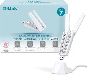 D-Link Wi-Fi 7 USB 3.0 Adapter, Wireless Internet for PC, Desktop, Laptop