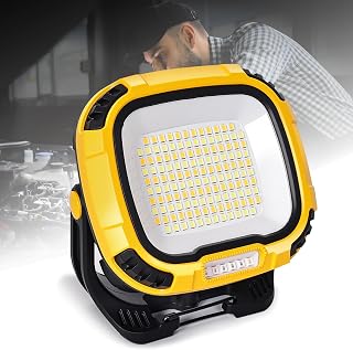 tekstap 6000mAh Magnetic Work Light Rechargeable with 4000 Lumen IP65 Waterproof, 30H Runtime, 4 Brightness & 4 Color Modes with Red SOS, Strong Magnet Base for Car Repair, Camping, Emergency 1PC - Image 1