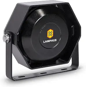 LAMPHUS SoundAlert 100 W Compact Slim Speaker [118-124 dB] [IP66 Waterproof] [Universally Compatible] Air Horn Speaker for Emergency Police Fire Vehicles