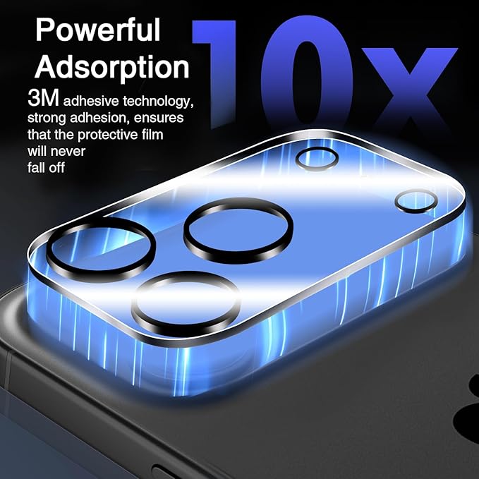 Wiaocit 3 Pack Tempered Glass Camera Lens Protector for iPhone 17 Pro Max, 9H Hardness, Anti-Scratch, Case Friendly