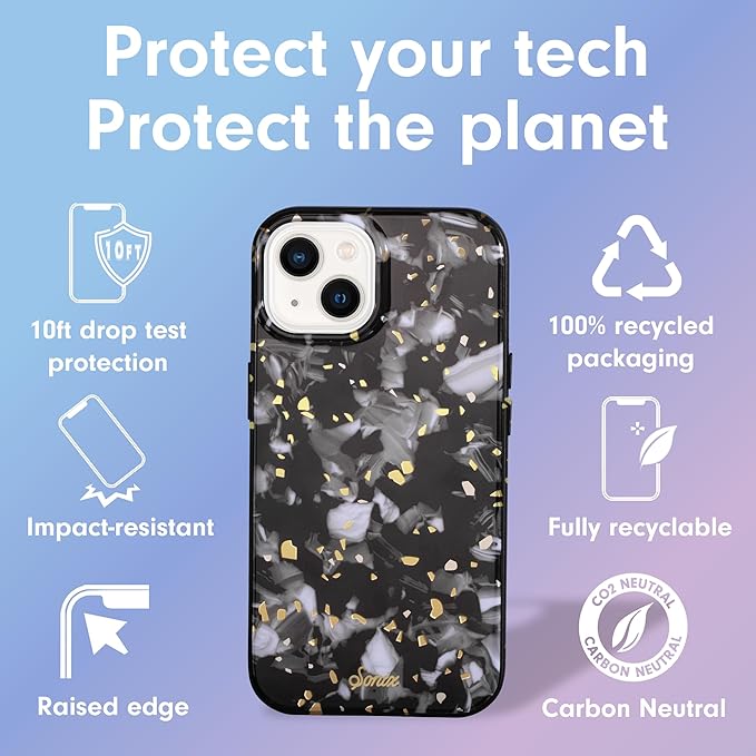 Sonix Case for iPhone 15, 14, 13 | Compatible with MagSafe | 10ft Drop Tested | Nebula Tort