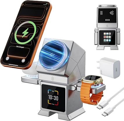 Qi2.2 25W 7 in 1 Wireless Charging Station for Apple with Bluetooth Speaker