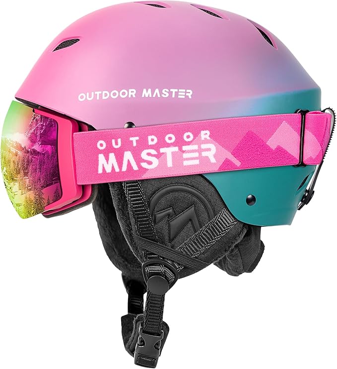 OutdoorMaster Kelvin Ski & Snowboard Helmet Set with Goggles for Men, Women & Youth