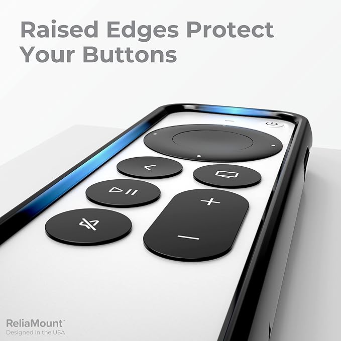 Case for Apple TV Remotes – Premium Drop Protection and Comfortable to Hold – Designed in USA (Premium Black with Soft Microfiber Lining)