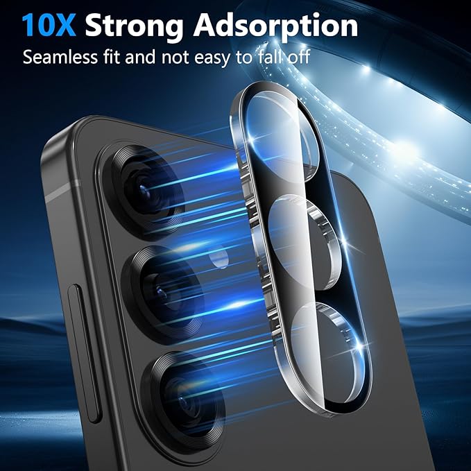 YWXTW 3 Pack Camera Lens Protector for Samsung Galaxy S26 Plus 6.7 Inch, 9H Tempered Glass Ultra HD [No Impact on Night Shots] S26 Plus Lens Protector, Anti-Scratch No Bubbles