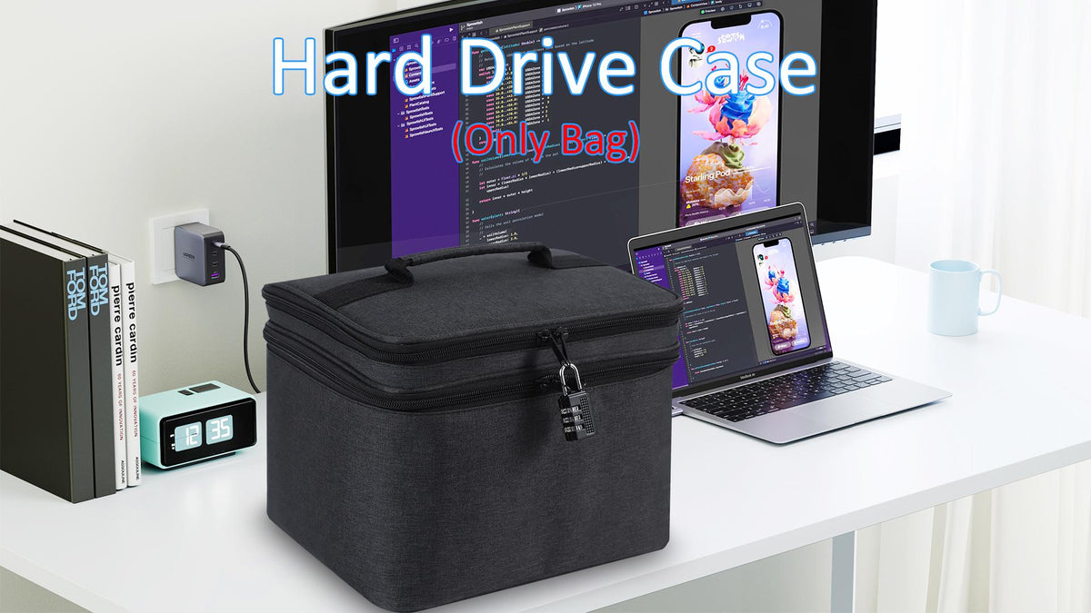 Hard Drive Case,14 -Bay Protective Storage Bag for 3.5" HDD