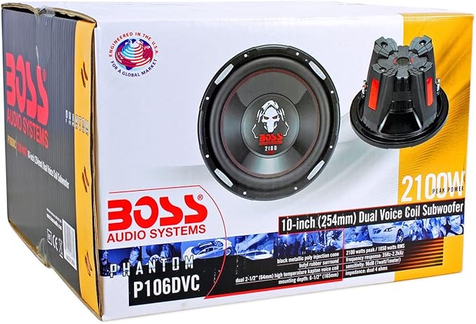 BOSS Audio Phantom P106DVC 10" 4200W DVC Car Subwoofers Power Subs Pair