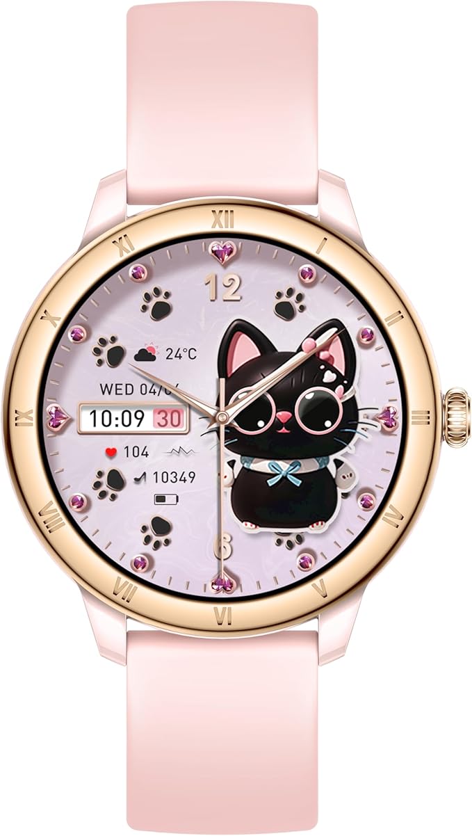 Smart Watch for Women, 1.27" HD Fitness Tracker (Answer/Make Calls) with 110+ Sport Modes/Heart Rate/Sleep Monitor, IP68 Waterproof Fitness Watch for iPhone Android, Best Gifts for Girl Yrs 15-25