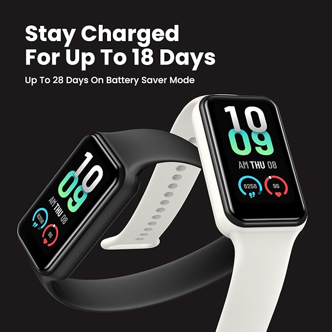 Amazfit Band 7 Activity Fitness Tracker for Men Women, 18-Day Battery Life, Alexa Built-in, 1.47”AMOLED Display, 24H Heart Rate & SPO₂ Monitoring, 120 Sports Modes, 5 ATM Water Resistant, Black