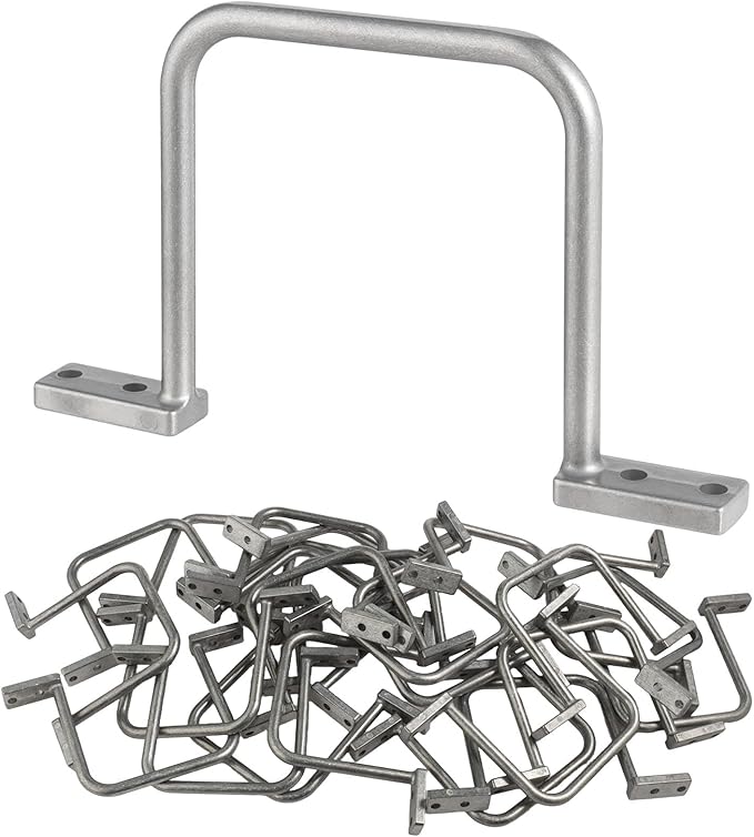 MUZIK 3 Inch Distribution Rings Aluminum D Ring, 25 Pcs Heavy Duty Cable Management D Rings for Wall Mount, Silver - Commercial & Residential Use, Easy Wiring Installation