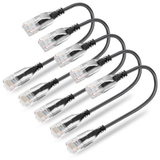 Cat 6a Ethernet Cable Slim 2ft Flexible Ethernet Patch Cable (10 Pack)