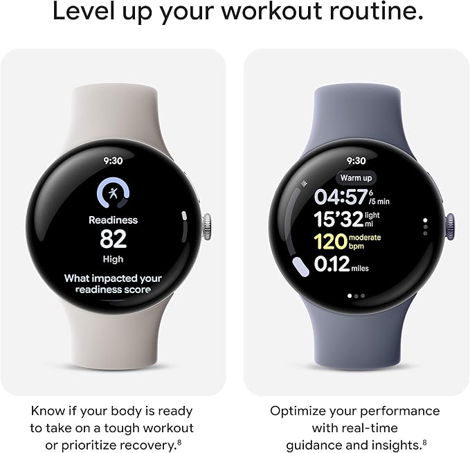 Google Pixel Watch 4 (41mm) - Android Smartwatch with Heart Rate and Sleep Tracking - 30-Hour Battery - Fitness Tracking - Google AI - Champagne Gold Aluminum Case - Lemongrass Active Band - Wi-Fi