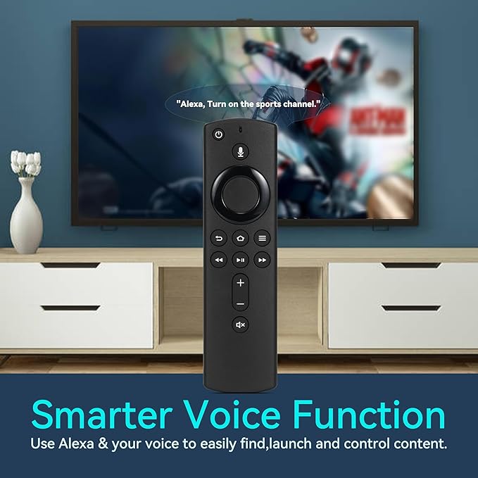 Voice Remote Control Replacement for AMZ-FireStick 3rd Gen+ Luminous Cover Case, Fit for TV Stick/ 4K Max, 2nd Gen, Lite, Cube(1st Gen & 2nd Gen) (L5B83H ONLY Without COVERCASE)