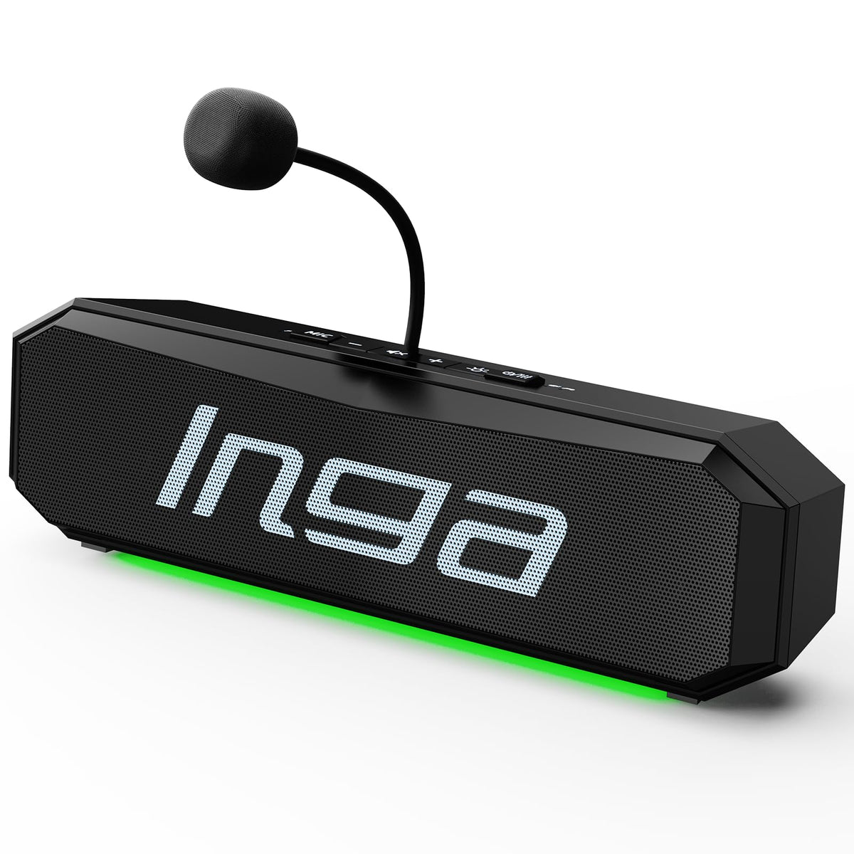 INGA Computer Speakers with Mic, Game & Music Modes, USB Soundbar for PC