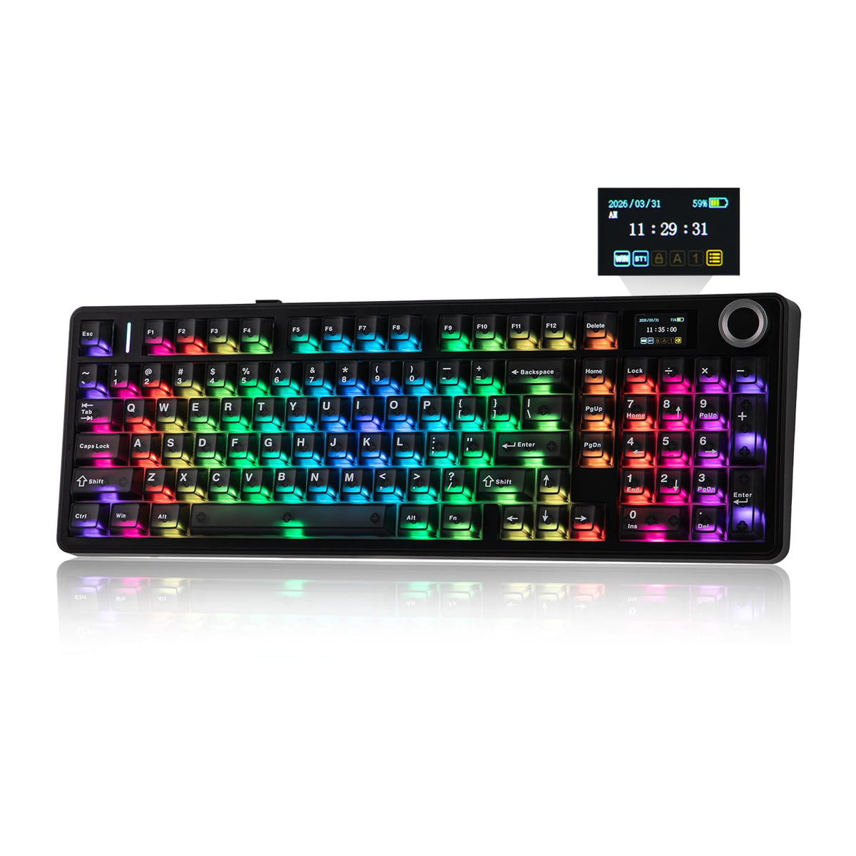 EPOMAKER Aula F99 MAX Wireless Mechanical Keyboard, Smart Screen & Knob - Image 1