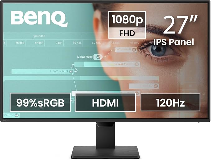 BenQ GW2790P 27" 1080p 120Hz IPS Eye-Care Home Office Monitor, TUV-Certified