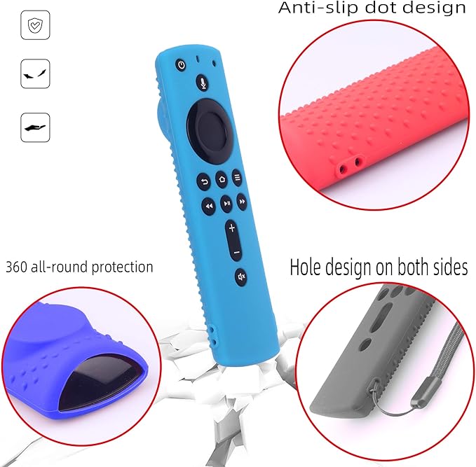Fistick TV Remote Control Silicone Case - Magnetic, 4K Compatible, Lavender Gray