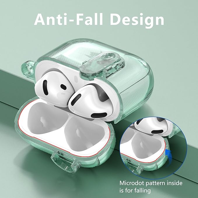 (with Safety Lock) Clear Case Compatible with Cute Apple Airpods 4 Cases 2024 Women, VISOOM Soft TPU Transparency Air pods 4 Gen Case iPods 4 Earbuds Case Girl Bling Keychain for Airpod iPod 4th Gen