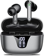 Wireless Earbuds, 50H Playtime Bluetooth Headphones, LED Display Case - Image 1