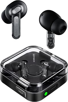 Nothing Ear (3) Wireless Earbuds Super Mic 45dB Hybrid Active Noise Cancelling Bluetooth Headphones Hi-Res 6 Mics, 12mm Dynamic Bass Boost, Dual Connect ANC Sport Ear Buds for iPhone Android, Black