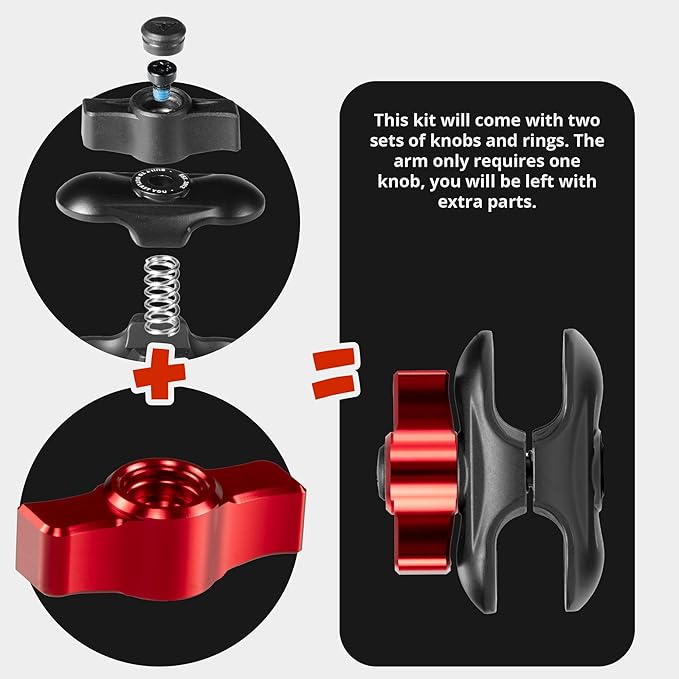 Tackform Link Vent Mount Magnetic Phone Holder - Compatible with MagSafe, 2021-2025 Ford F150 & Raptor, 2023-2025 Ford Super Duty | Billet Aluminum | Zero Slip | 2" Arm | Red
