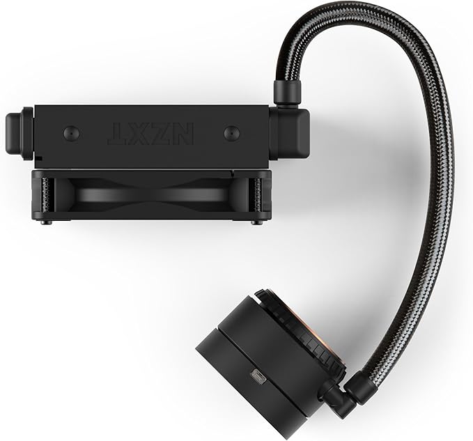 NZXT Kraken M22 120mm - All-in-One RGB CPU Liquid Cooler - CAM-Powered - Infinity Mirror Design - Reinforced Extended Tubing - AER P120mm PWM Radiator Fan (Included)