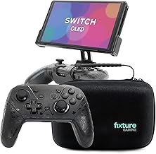 Fixture S2 Ultra Bundle Gaming Console Monitor Mount and Game Controller Compatible with Nintendo Switch OLED, Adjustable Video Game Holder Stand Clip, Includes Carrying Case - Image 1