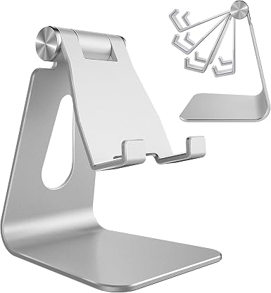 CreaDream Aluminum Cell Phone Stand, Adjustable Phone Holder for Desk