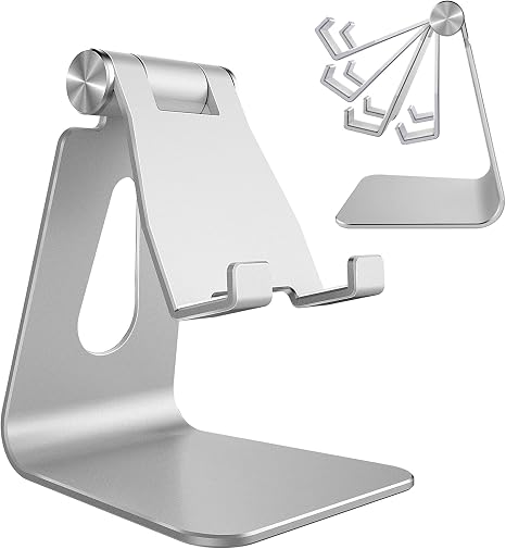 CreaDream Aluminum Cell Phone Stand, Adjustable Phone Holder for Desk