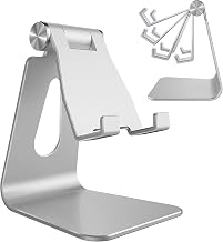CreaDream Aluminum Cell Phone Stand, Adjustable Phone Holder for Desk