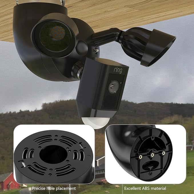 Eave Mount for Ring Floodlight Cam Wired Pro/Plus,Ring Floodlight Cam Pro (2nd Gen), Blink Wired FloodLight Camera &Wyze Flood Light Camera V2/Pro and Roku Floodlight Cam