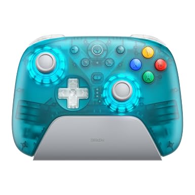 8Bitdo Ultimate 2 Wireless Controller for PC,Apple/Steam/Android,Clear Blue