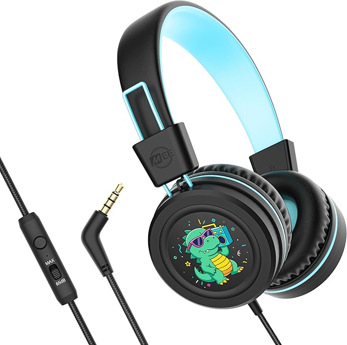 MEE audio KidJamz KJ55 Wired Children’s Headphones with 3.5mm Plug (Black, AUX Standard)