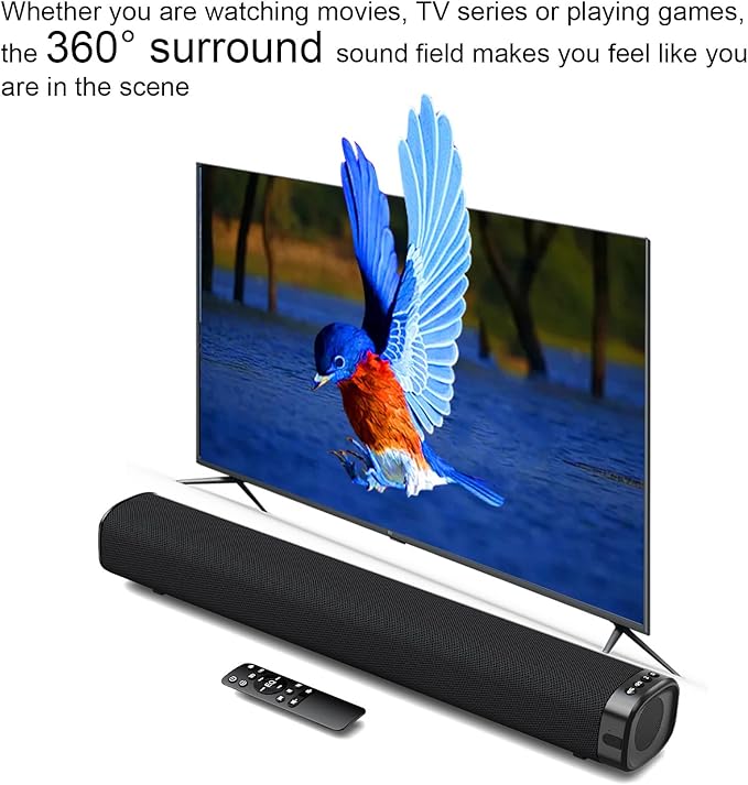 Sound Bar, Surround Sound System for TV –Sound Bar for TV, 120W Sound Bar for Smart TV, 3D Home Theater Audio with HD ARC/Bluetooth/Optical, Perfect for Movies, Music,Parties