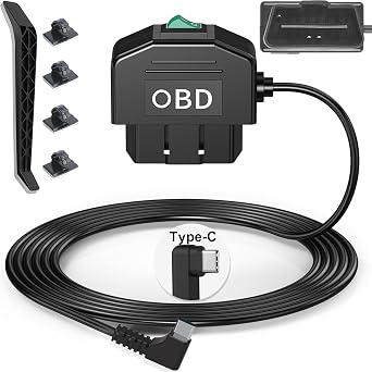 OBD2 Dash Cam Hardwire Kit Parking Mode USB Type C OBD Charger