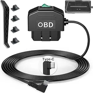 OBD2 Dash Cam Hardwire Kit Parking Mode USB Type C OBD Charger