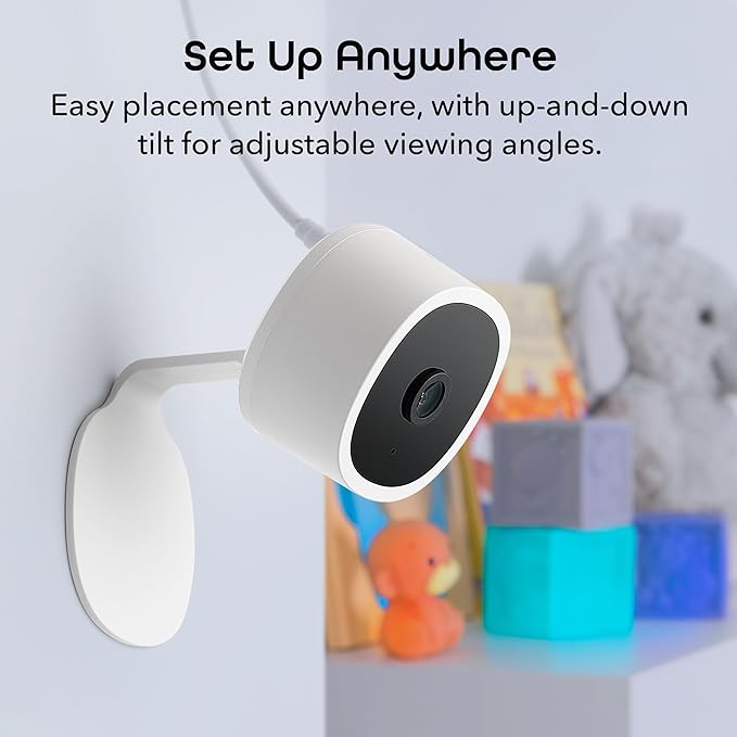Geeni Vision 2K Quad HD Smart Indoor Camera with Flexible Stem, Compatible with Alexa and Google Home