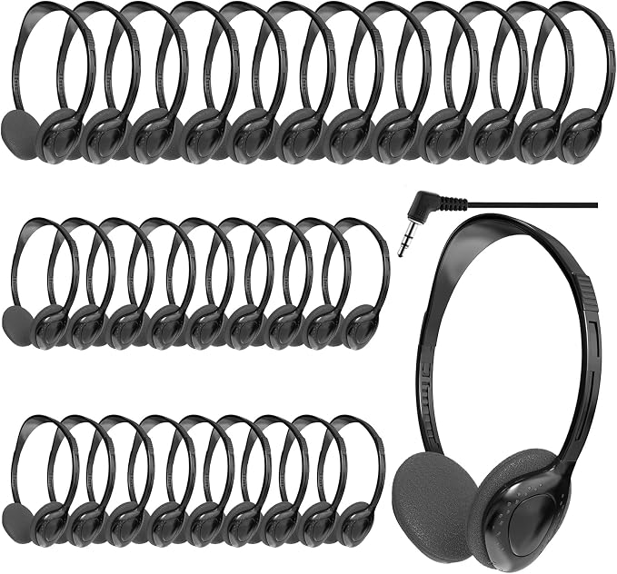 30 Pack Headphones for Kids Students School Classroom