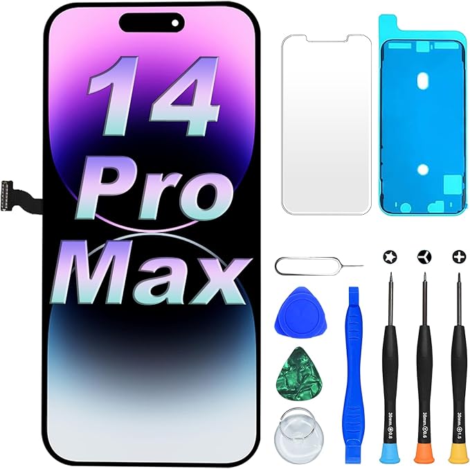 DIGI4U LCD for iPhone 14 Pro Max Screen Replacement, 6.7''[3D Touch][Small Notch] Screen for iPhone 14 Pro Max Display Digitizer Assembly, with Repair Tools for iPhone 14 Pro Max LCD