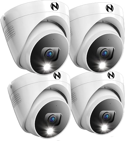 Night Owl 2K Wired Dome Security Cameras w/ 2-Way Audio (4-Pack)