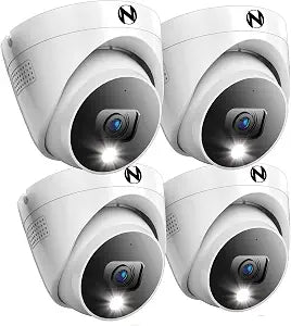 Night Owl 2K Wired Dome Security Cameras w/ 2-Way Audio (4-Pack)