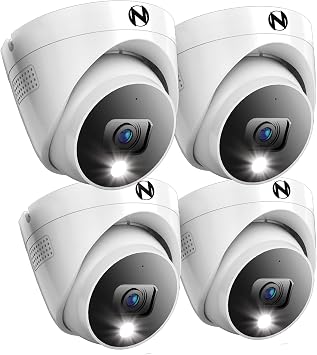 Night Owl 2K Wired Dome Security Cameras w/ 2-Way Audio (4-Pack)