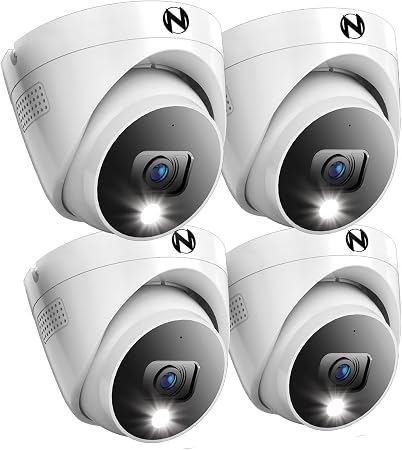 Night Owl 2K Wired Dome Security Cameras w/ 2-Way Audio (4-Pack)